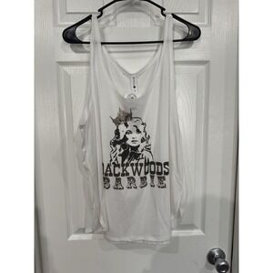 Dolly Parton Backwoods Barbie White Womans Tank Top size 2x Xxl NEW NWT